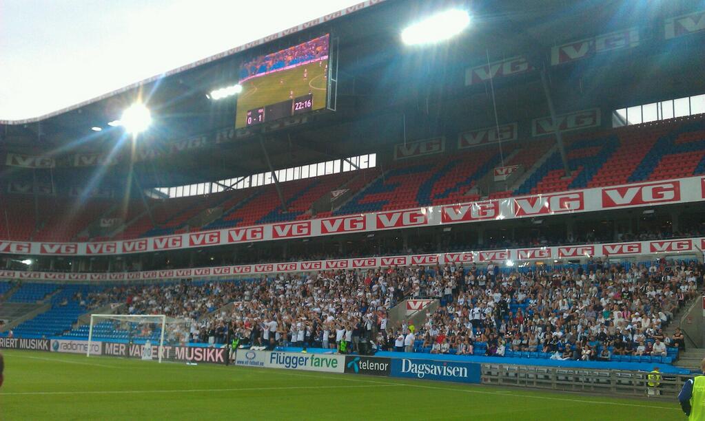 Bortefeltet på Ullevaal stadion, 13. juli 2014.